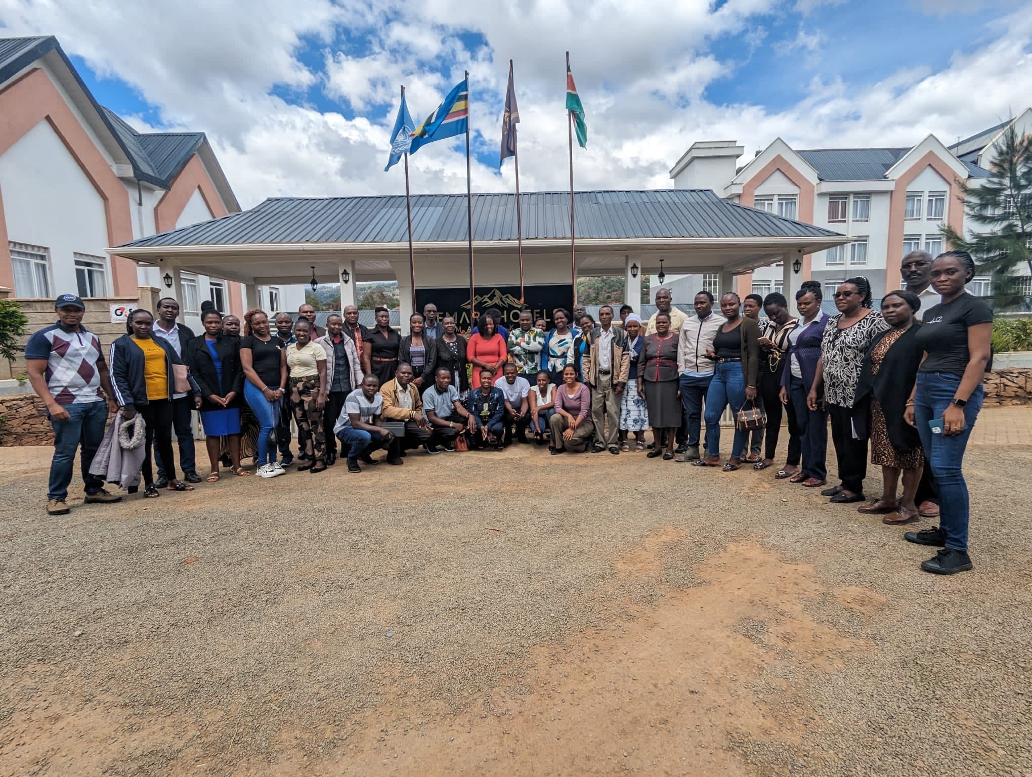 Group photo with field extension agents.