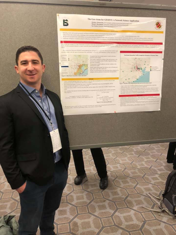 Student presents poster at AAG