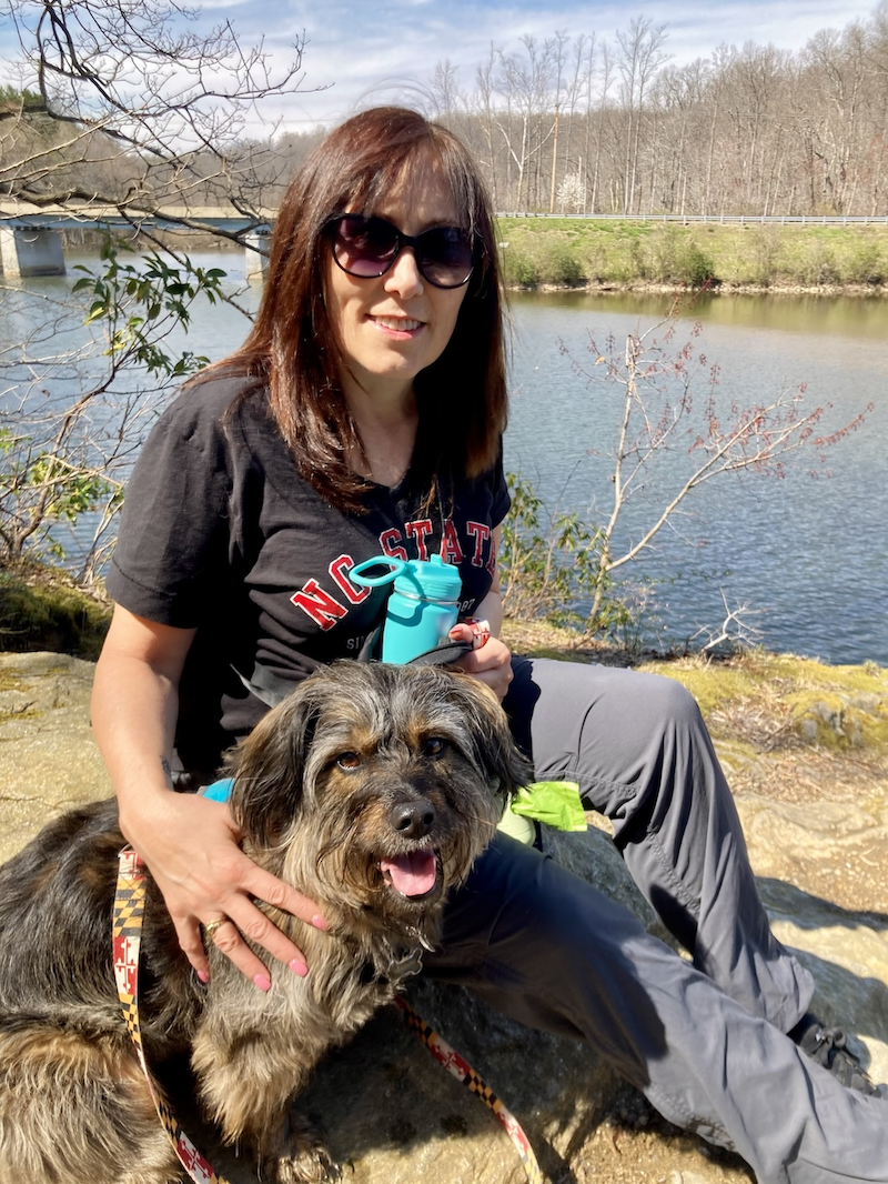 Erin Jacobs with dog Marvin