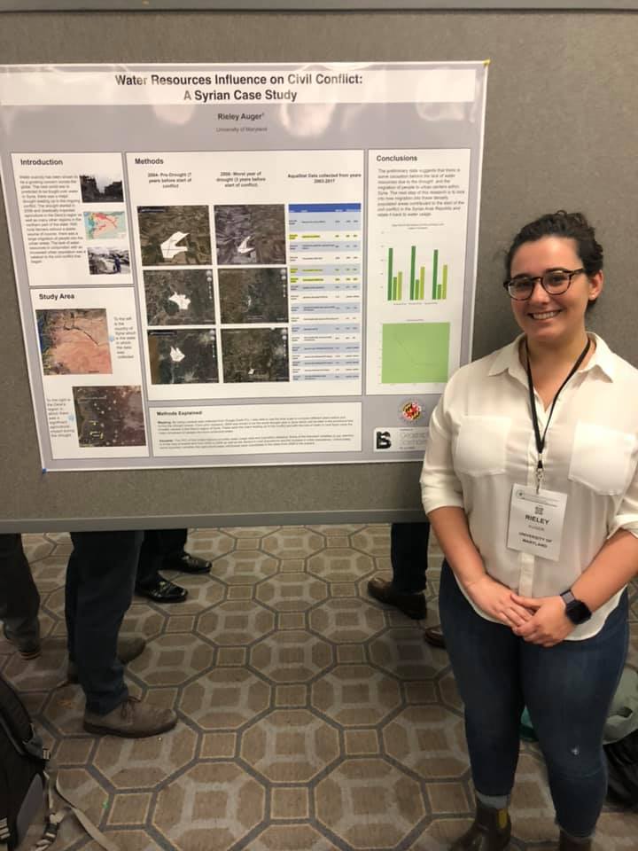 Student presents poster at AAG conference