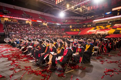 UMD commencement set up 2014