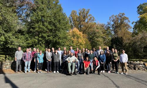 Group photo of faculty, staff and students at the fall 2022 departmental retreat 