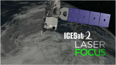 Artist's impression of NASA's Ice, Cloud,and land Elevation Satellite-2