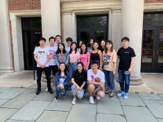 Photo of new cohort of NNU students outside of LeFrak Hall
