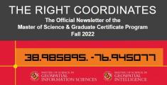 The Right Coordinates Newsletter header with yellow coordinate lines and the coordinates for UMD 