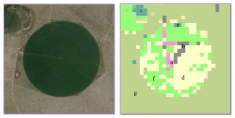 Misclassification error in satellite imagery data