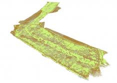 Drone-based lidar data, classified as ground and vegetation, for Strouble's Creek, Blacksburg, VA